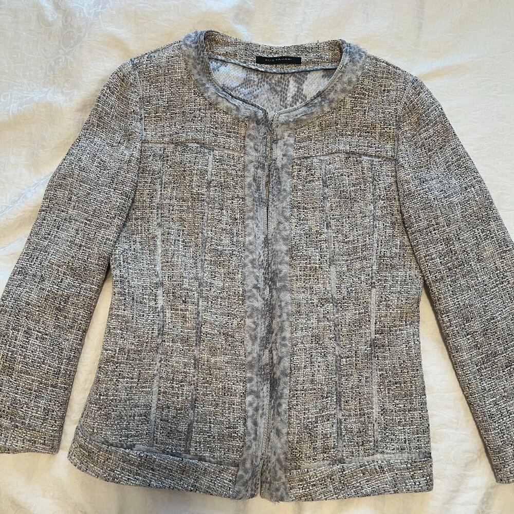 Elie Tahari designer tweed blazer/jacket Size 4